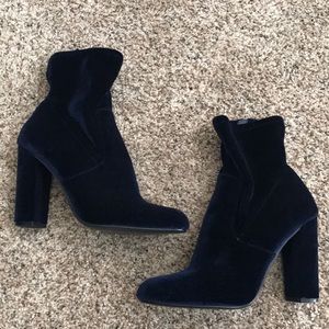 Steve Madden Navy Blue Sock Booties